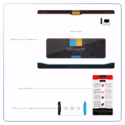 برچسب پوششی ماهوت مدل Microsoft-Logo مناسب برای تبلت اپل iPad Pro 9.7 2016 A1675
