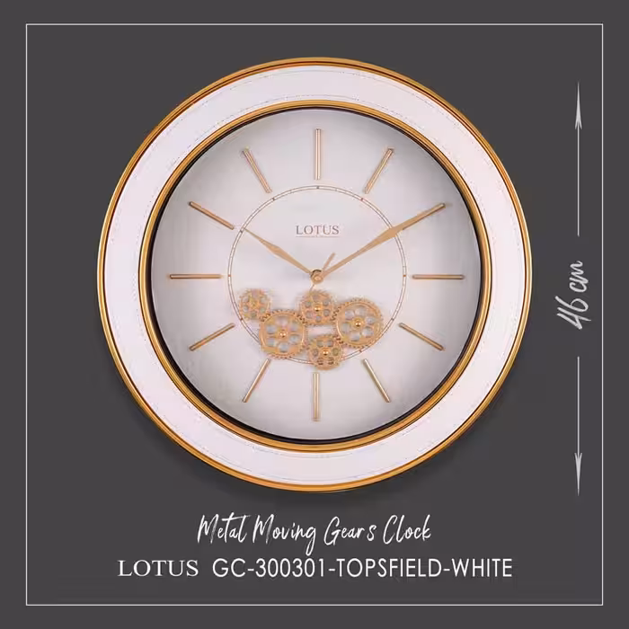 ساعت دیواری لوتوس مدل -GC-300301-WHITE-TOPSFIELD 