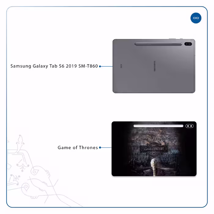 برچسب پوششی ماهوت مدل Game of Thrones مناسب برای تبلت سامسونگ Galaxy Tab S6 2019 SM-T860