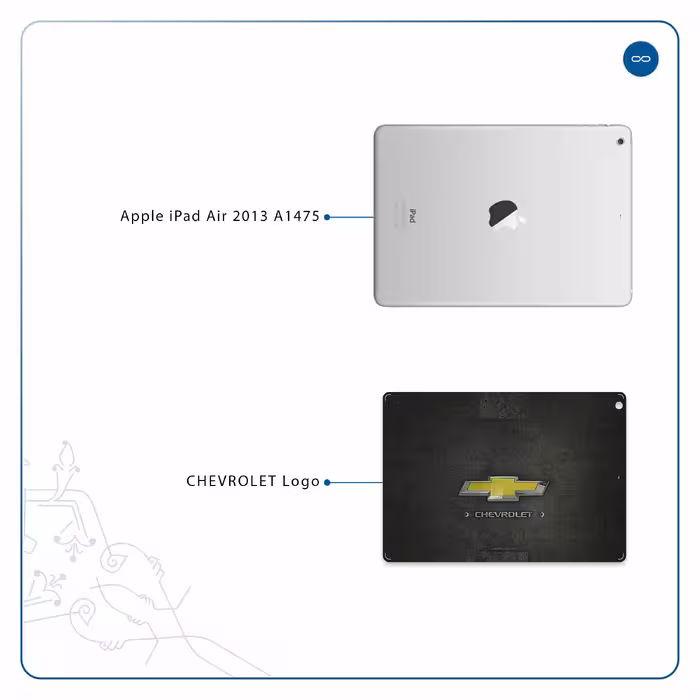 برچسب پوششی ماهوت مدل CHEVROLET-Logo مناسب برای تبلت اپل iPad Air 2013 A1475