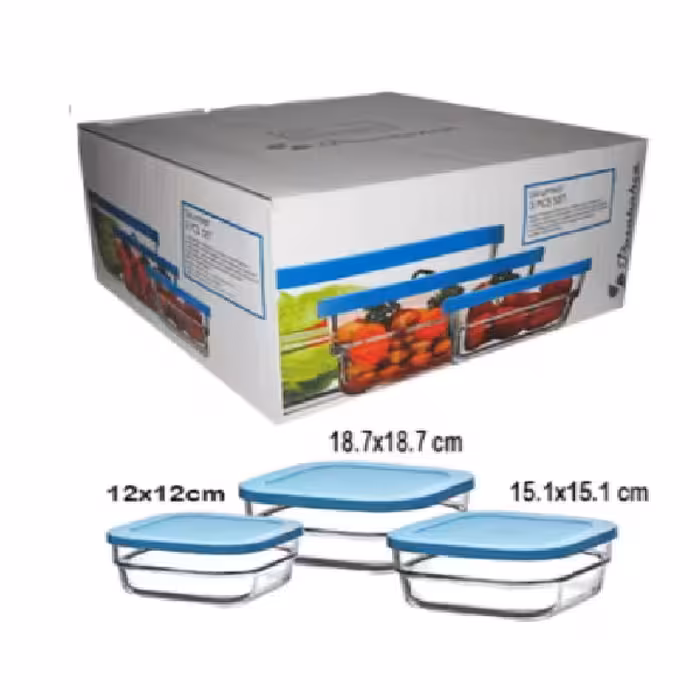 ظرف نگهدارنده پاشاباغچه مدل gourmet کد 97826 بسته سه عددی