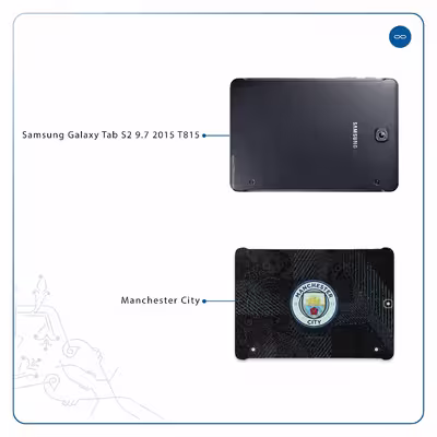 برچسب پوششی ماهوت مدل Manchester-City مناسب برای تبلت سامسونگ Galaxy Tab S2 9.7 2015 T815