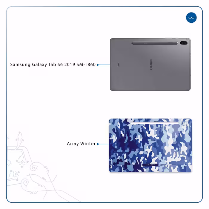 برچسب پوششی ماهوت مدل Army-Winter مناسب برای تبلت سامسونگ Galaxy Tab S6 2019 SM-T860