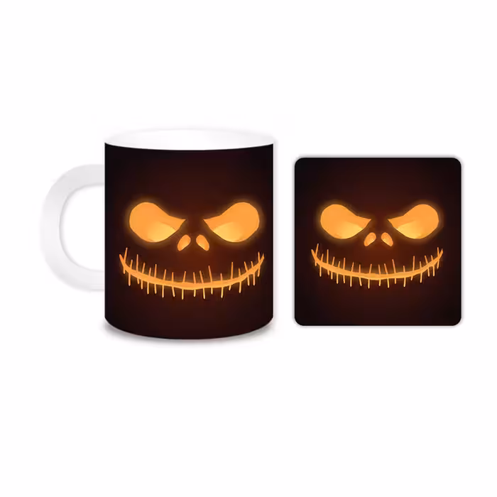 ماگ مدل هالووین کد 406 به همراه زیر لیوانی