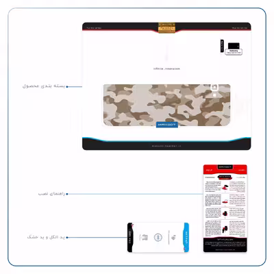 برچسب پوششی ماهوت مدل Army-Desert مناسب برای تبلت سامسونگ Galaxy Tab A 10.1 2016 T585