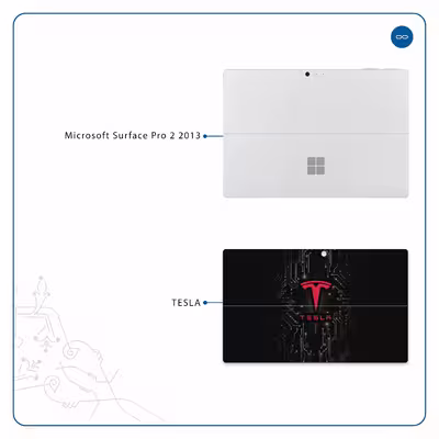 برچسب پوششی ماهوت مدل TESLA مناسب برای تبلت مایکروسافت Surface Pro 2 2013