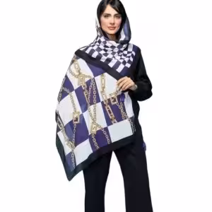 شال نخی بهاره منگوله دار