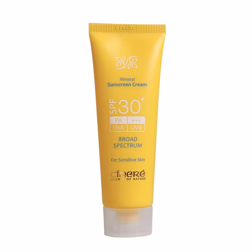 کرم ضد آفتاب  SPF30 بدون رنگ مناسب پوست حساس سینره (50 میل)