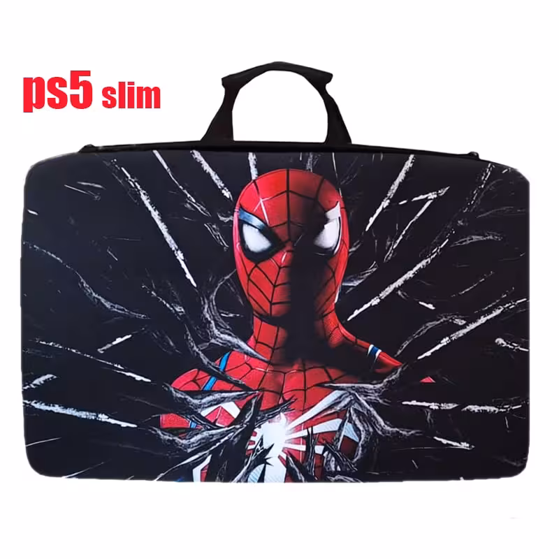 کیف حمل کنسول PS5 slim داخل مخمل مرد عنکبوتی spider