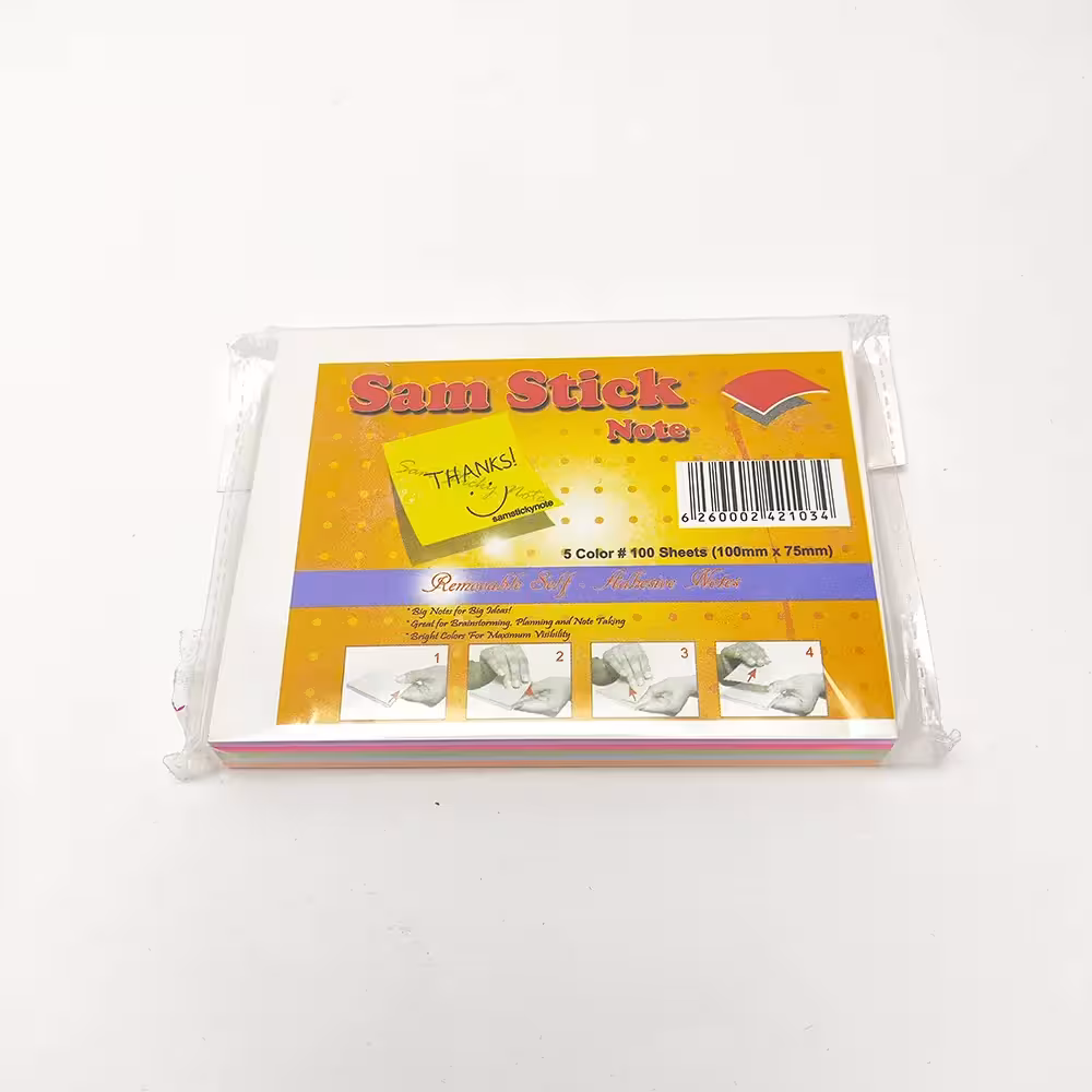 کاغذ یادداشت پشت چسب دار پست ایت (پسیت) 100*75 sam