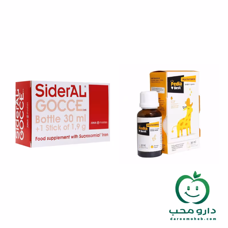 پکیج قطره مولتی ویتامین پدیابست و قطره سیدرال