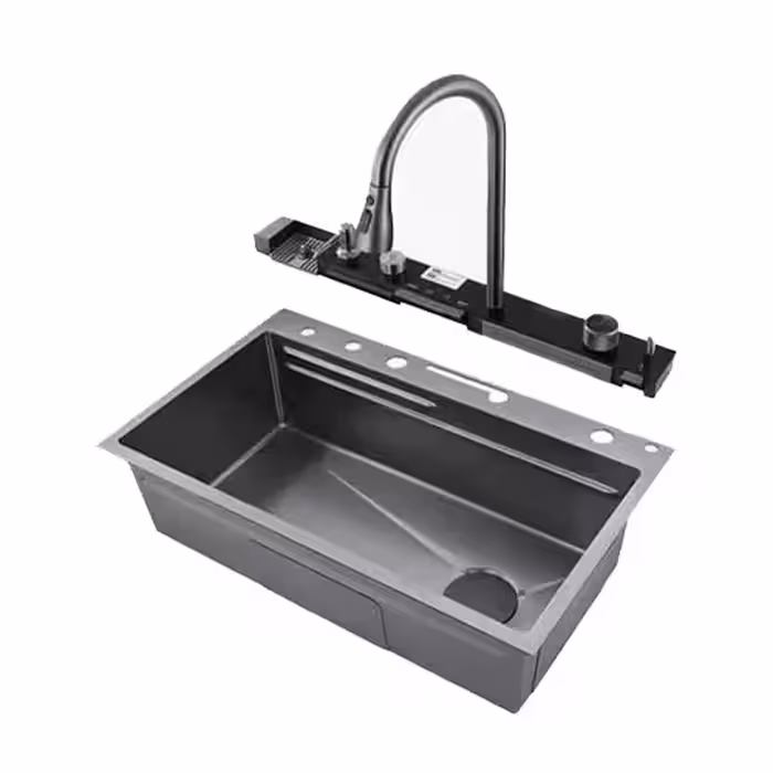 سینک آبشاری پیانویی 5 کلید هایشینگ استیل 304   2 سال گارانتی کتبی