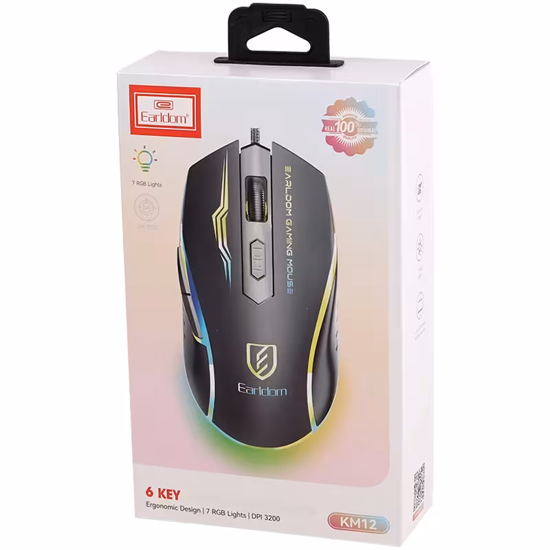 موس گیمینگ باسیم 6کلید ارلدام مدل ET-KM12