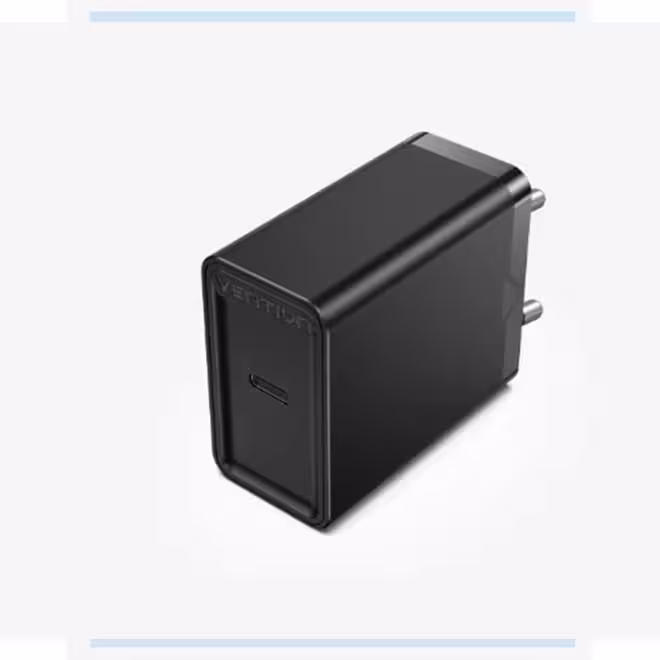 شارژر دیواری 1 پورت USB-C (20 وات) EU/JP-Plug مشکی