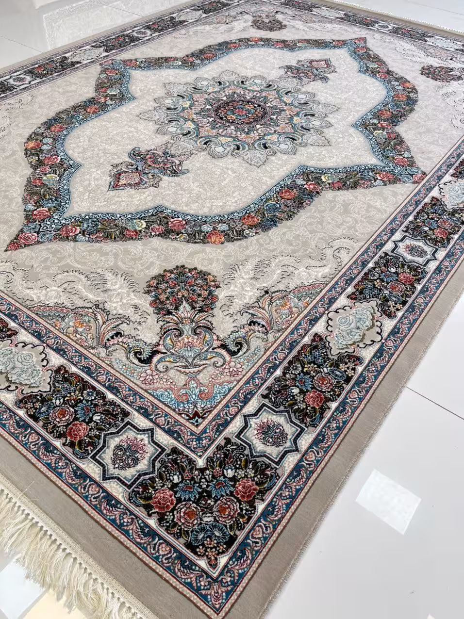 فرش ماشینی کاشان700شانه تراکم 2550صددرصد اکرولیکA