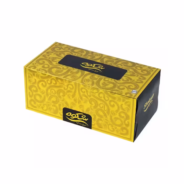 دستمال کاغذی شکوه طرح لاکچری مدل سه لایه 100 برگی