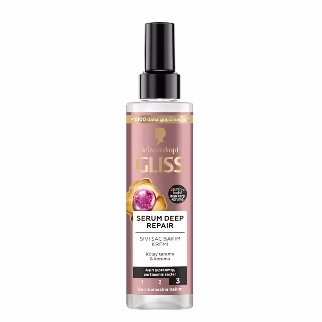 اسپری دوفاز مو گلیس مدل Serum Deep Repair مناسب موهای آسیب دیده حجم 200 میل