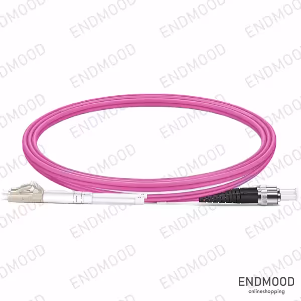 پچ کورد فیبر نوری 1 متری داپلکس نگزنس Nexans OM4 LC-ST