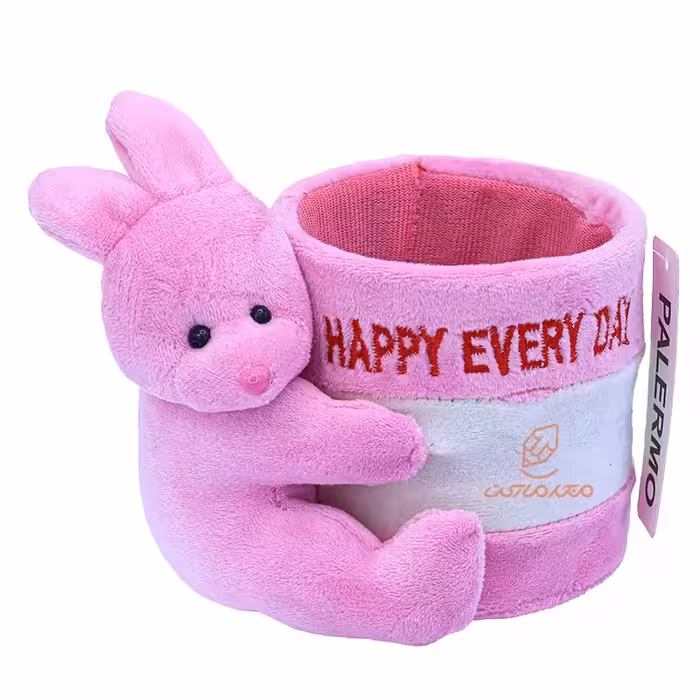 جاقلمی پولیشی عروسک دار صورتی طرح خرگوش پالرمو