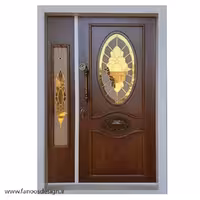 درب ضد سرقت شیشه خور یک و نیم لنگه کد 1317