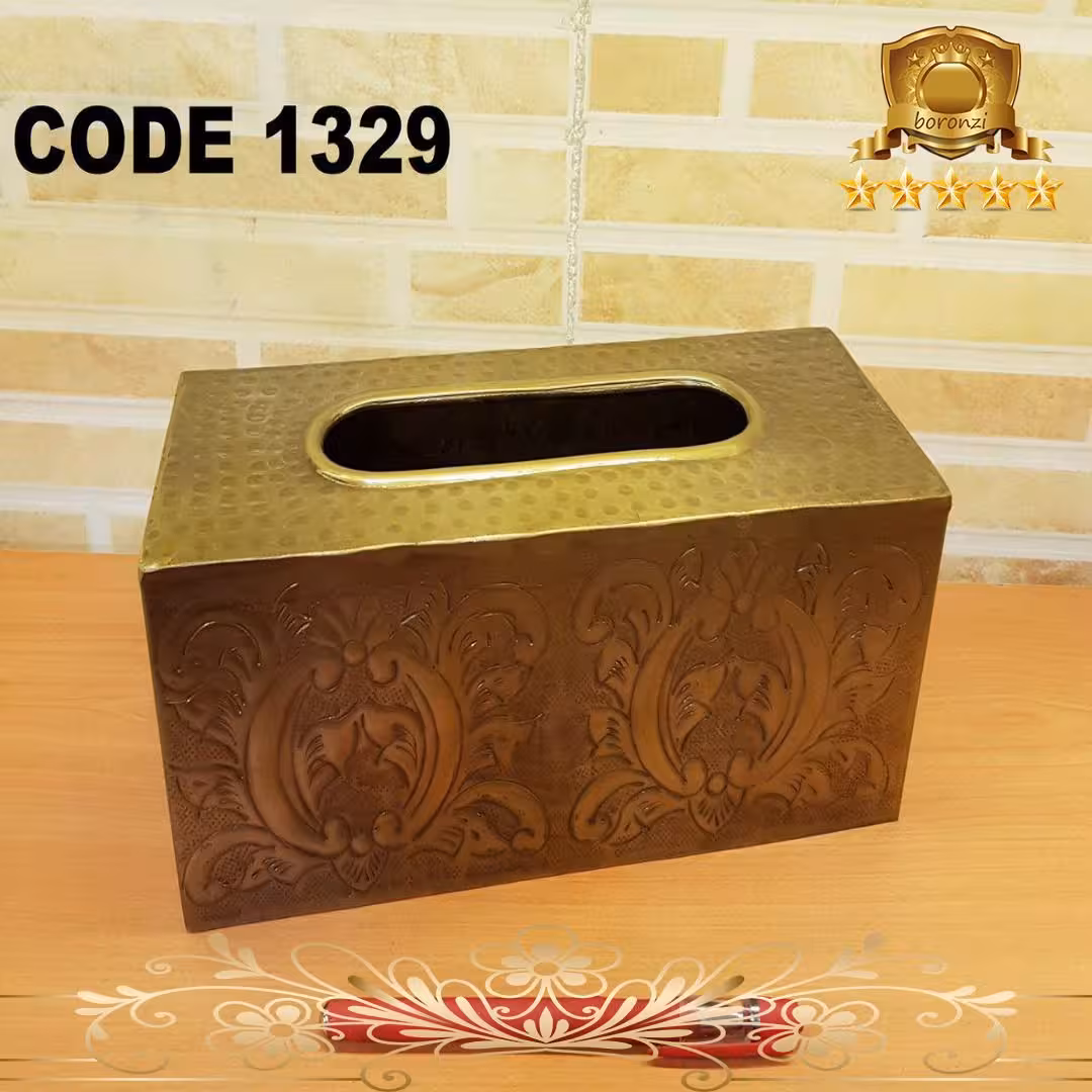 جا دستمال برنجی آنتیک هندی کد 1329