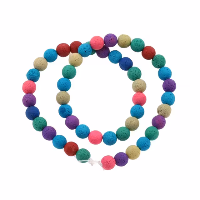 سنگ لاوا رنگی سایز 8 تعداد 49 عددی