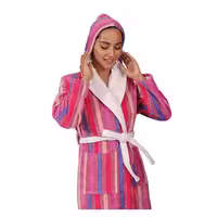 حوله پالتویی (تن پوش) پودیران سایز لارج طرح آفتاب رنگ  صورتی