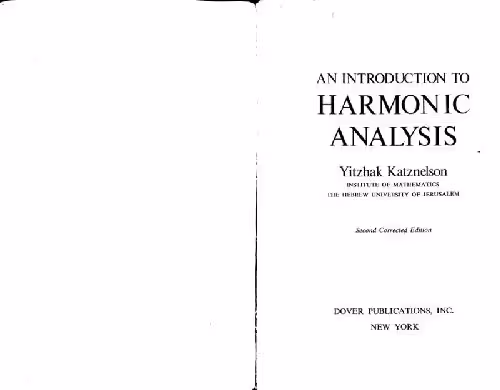 خرید و دانلود نسخه کامل کتاب Introduction to Harmonic Analysis