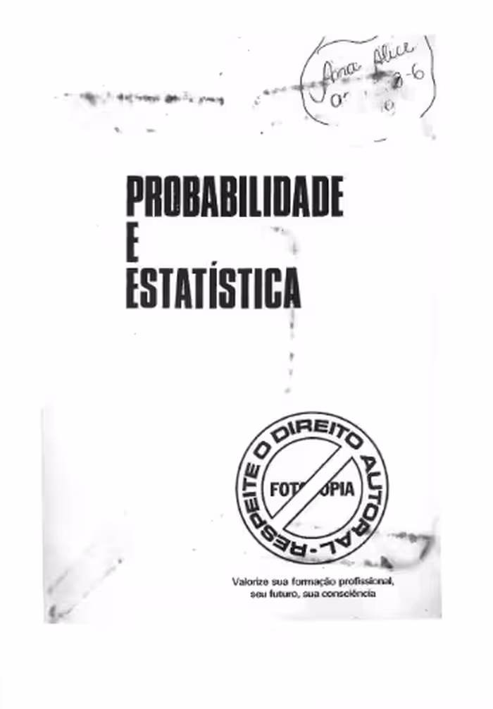 خرید و دانلود نسخه کامل کتاب Probabilidade e estatística