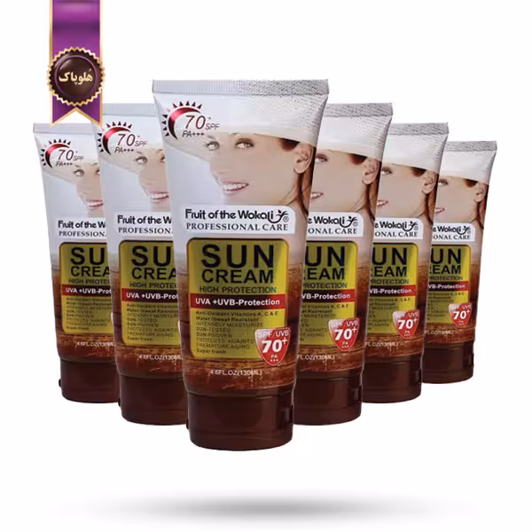 6 عدد ضد آفتاب ووکالی Wokali SPF70 حجم 130 میلی لیتر   (اورجینال)