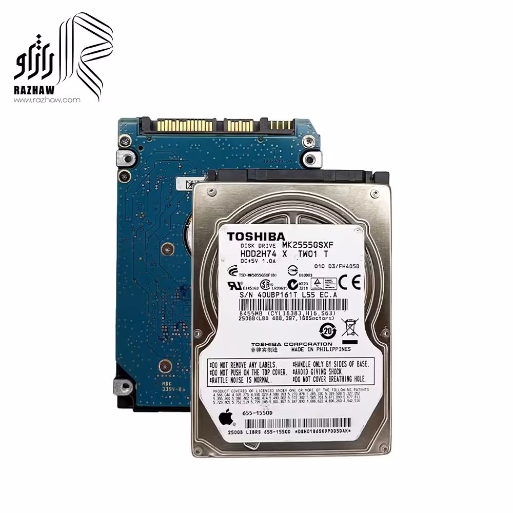 هارددیسک اینترنال لپ تاپ توشیبا مدل MK2555GSXF ظرفیت 250 گیگابایت