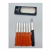 ست 6 عددی چاقوی میوه‌خوری و 1 عدد رنده میکرو سبزیجات زولینگن | Solingen | مدل کلیور سیم‌دار | رنگ نارنجی | تیغه استیل ضدزنگ | طراحی ارگونومیک | مناسب برای آشپزخانه و برش دقیق سبزیجات