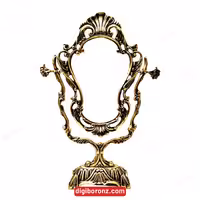 آینه برنجی برنزی مدل صدف