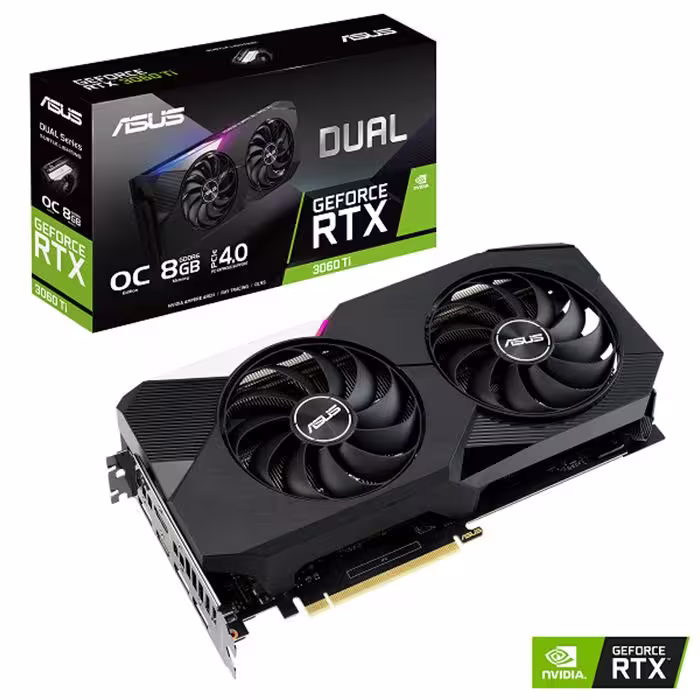 کارت گرافیک ایسوس مدل DUAL RTX3060 Ti O8G V2