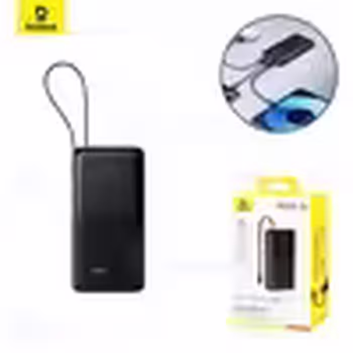 پاوربانک 10000 بیسوس Baseus Bipow 2 P10077101113 توان 20 وات همراه با کابل Type C متصل