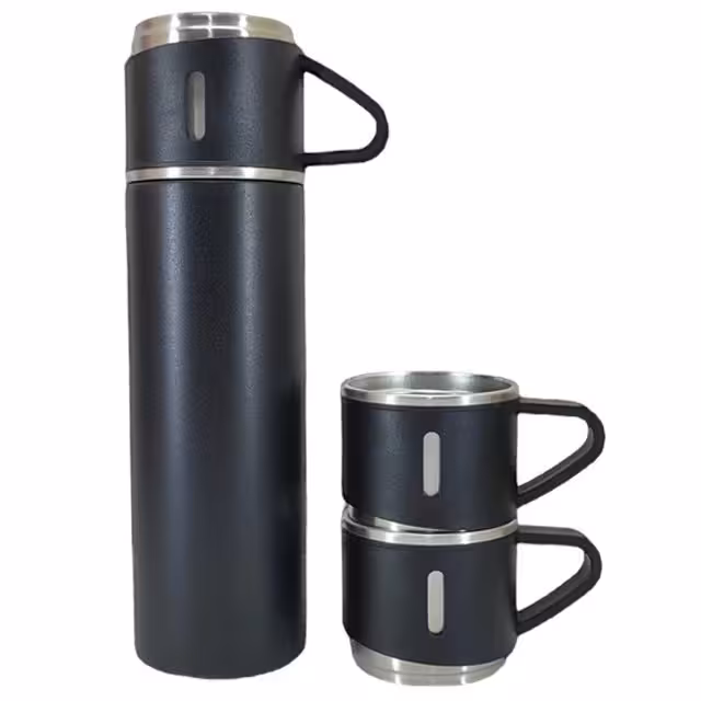 فلاسک مدل کادویی VACUUM FLASK SET گنجایش 0.5 لیتر به همراه لیوانVACUUM FLASK SET 500ml