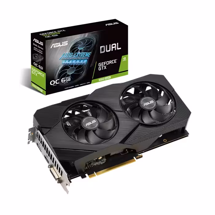 کارت گرافیک ایسوس Dual GeForce GTX 1660 SUPER OC Edition 6GB EVO