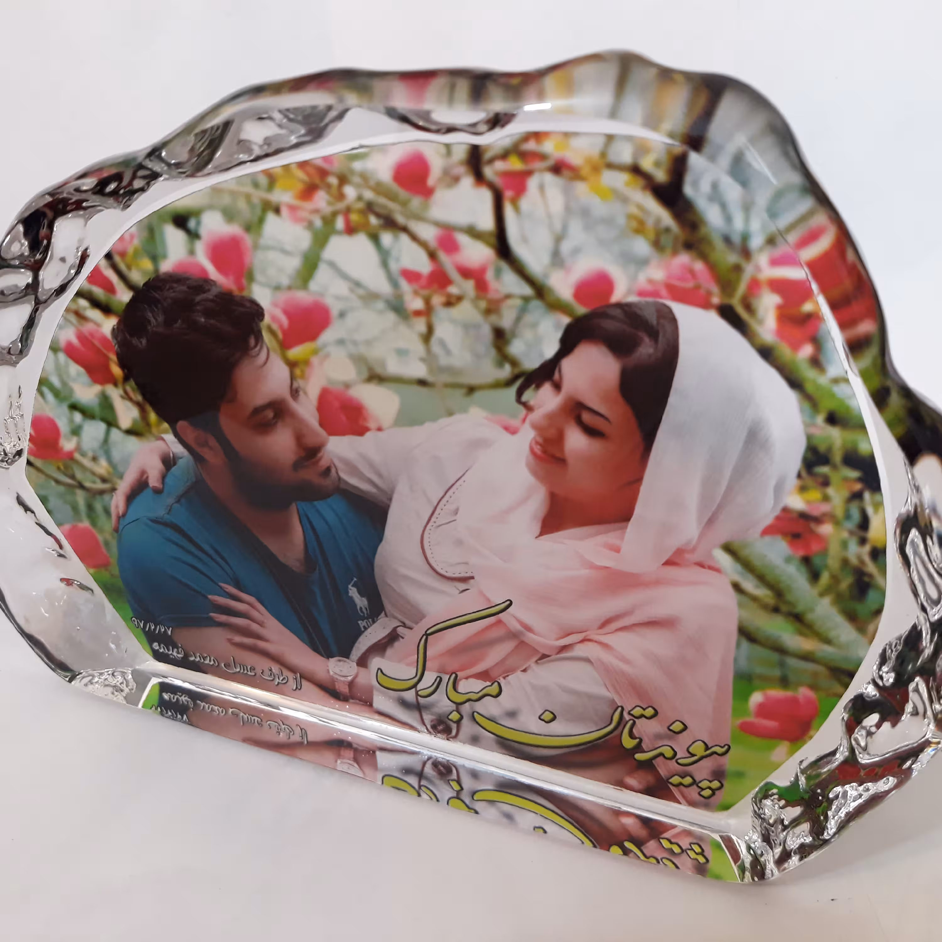 چاپ روی کریستال طرح سنگ 10 در 15