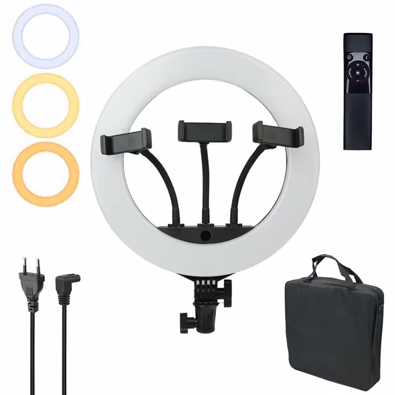 رینگ لایت بدون پایه LED Soft مدل HQ-14N سایز 35 سانتی متر