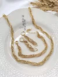 نیم ست زنجیری به همراه کارت ضمانت کد SAR0073  طرح ویژه ترب