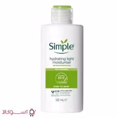 کرم مرطوب کننده و آبرسان سیمپل مدل hydrating light حجم 125 میل