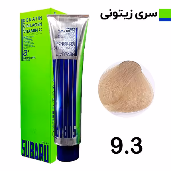 رنگ مو بلوند زیتونی خیلی روشن سوبارو شماره 93