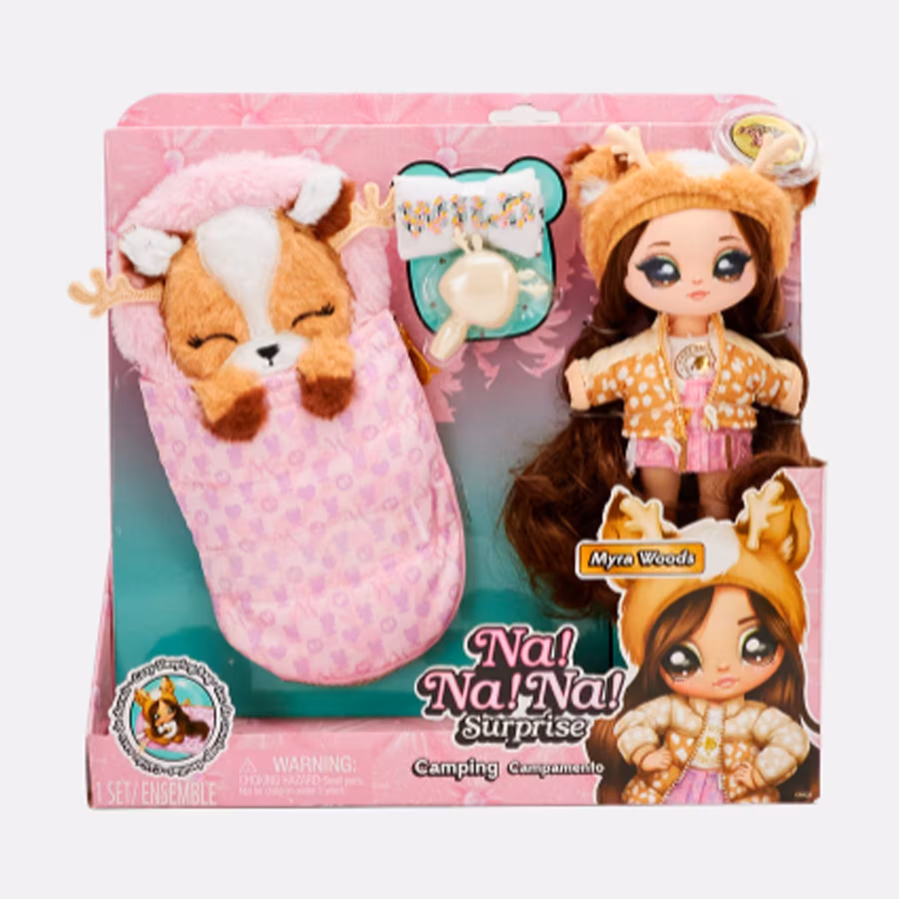 عروسک کمپینگ میرا Na Na Na Surprise Myra Camping Doll, Pink Combo