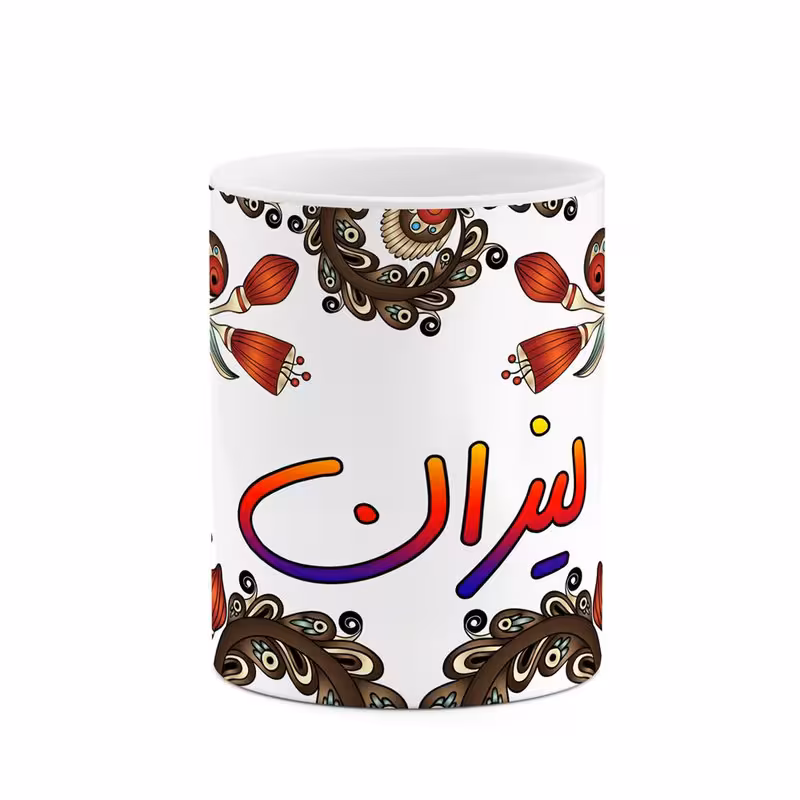 ماگ چیتوکالا مدل اسم لیزان طرح سنتی گل و بته کد mgh46924