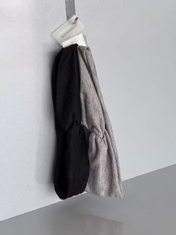 ست دو عددی هدبند پارچه‌ ای مینیمال مشکی و طوسی