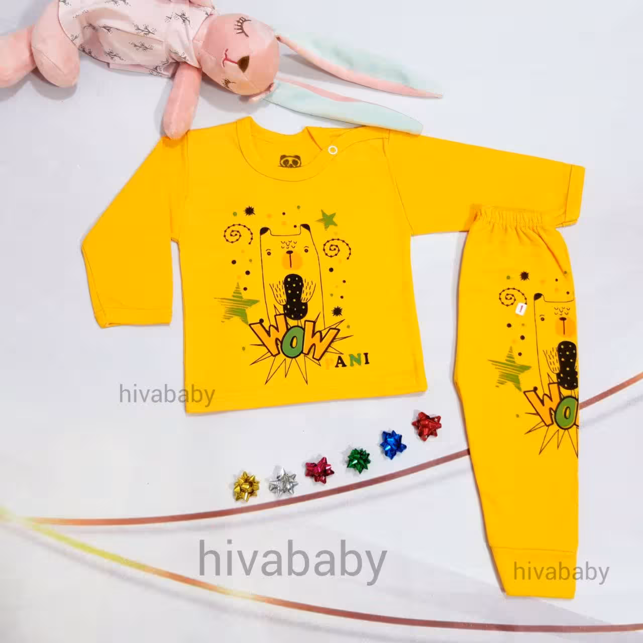 لباس نوزادی بلوز شلوار خرس بمبی