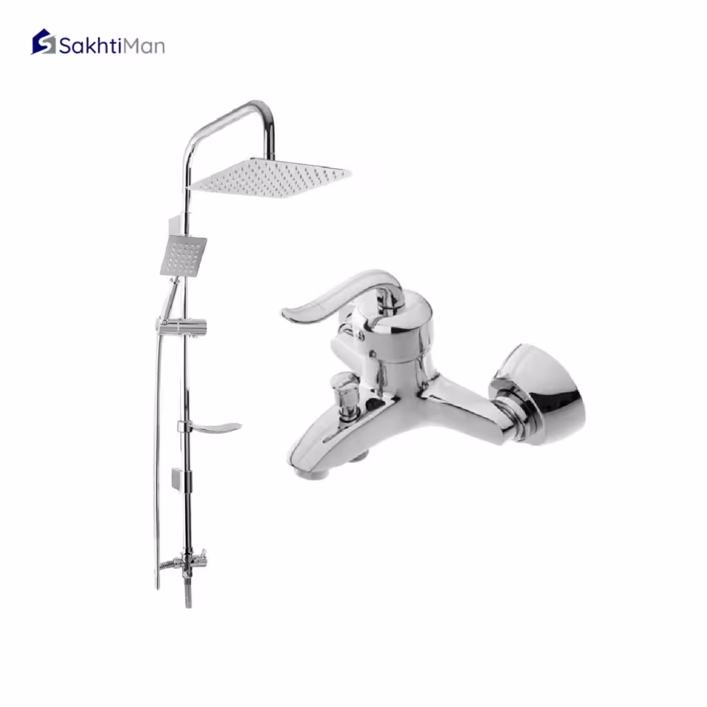 مجموعه 2 عددی شیر حمام مدل قاجاری و علم دوش دوکاره