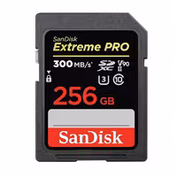 ارسال فوری   امکان خرید حضوری   گارانتی اصلی   کارت حافظه SDXC سن دیسک مدل Extreme Pro استاندارد UHS-II سرعت 300MBps ظرفیت 256 گیگابایت