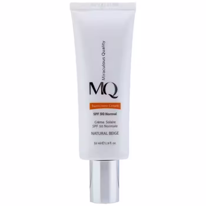 کرم ضد آفتاب نرمال SPF 50 بژ طبیعی ام کیو به حجم 55 میلی لیتر | MQ Sunscreen Cream SPF 50 Natural Beige Normal 55 ml