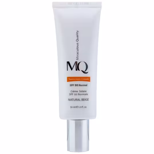 کرم ضد آفتاب نرمال SPF 50 بژ طبیعی ام کیو به حجم 55 میلی لیتر | MQ Sunscreen Cream SPF 50 Natural Beige Normal 55 ml